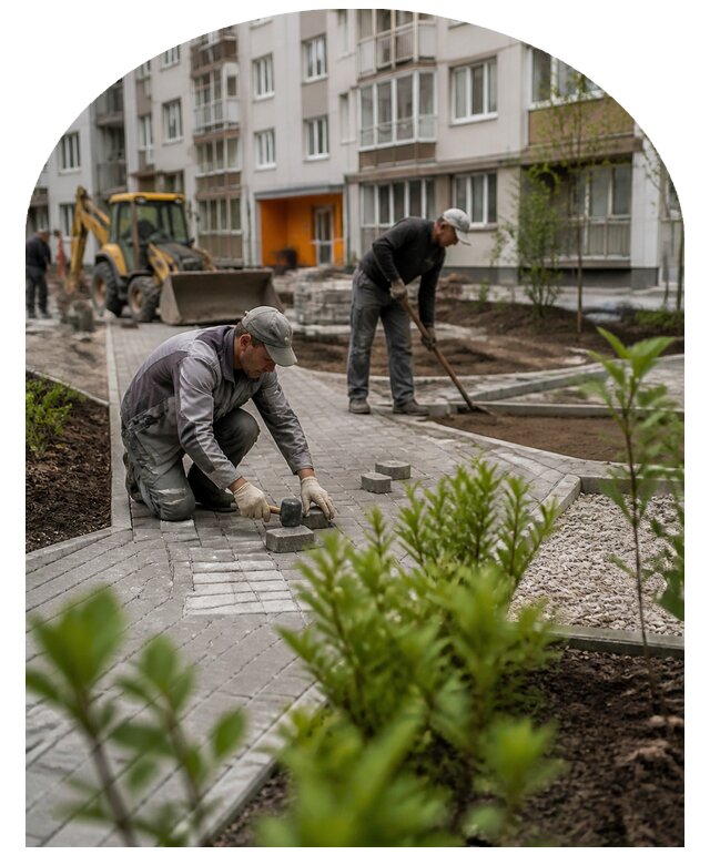 Благоустройство двора многоквартирного дома в Одинцове